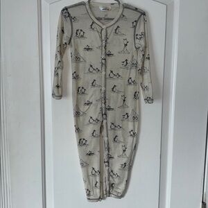 Joha merino wool/silk penguin romper onesie 90 2T?